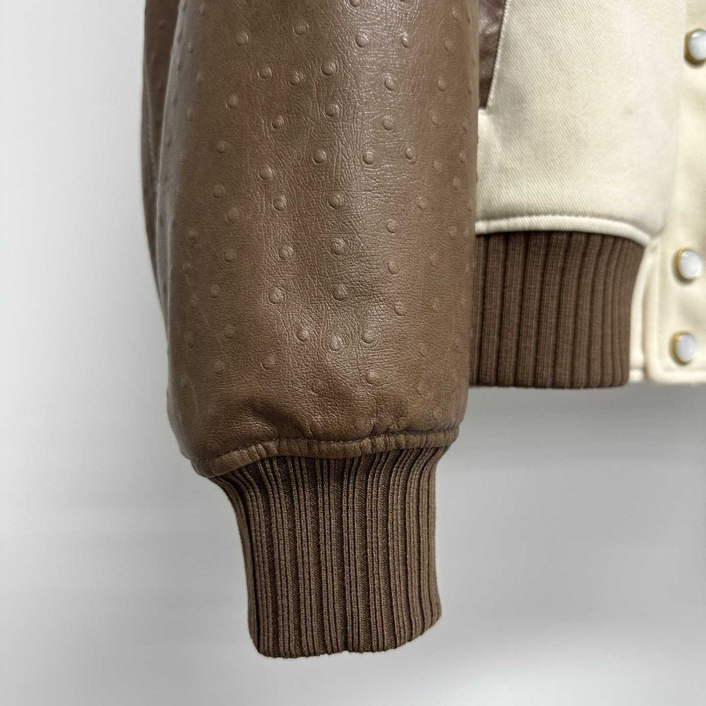 Louis Vuitton Embroidered Ostrich Varsity Jacket   1AFQLX - PerfectKickZ
