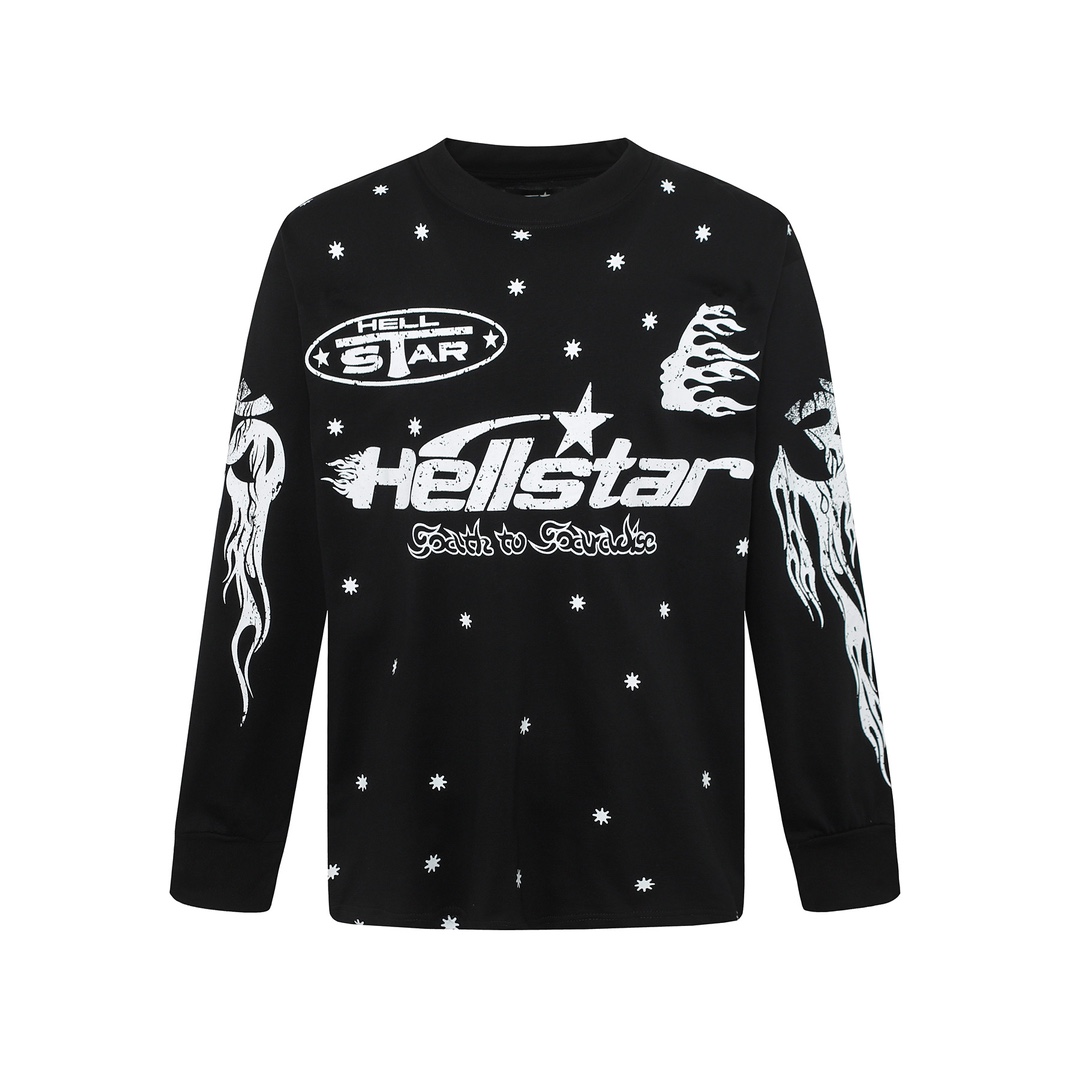 Hellstar Meteor Flame Limited Edition Long Sleeve T-Shirt - PerfectKickZ