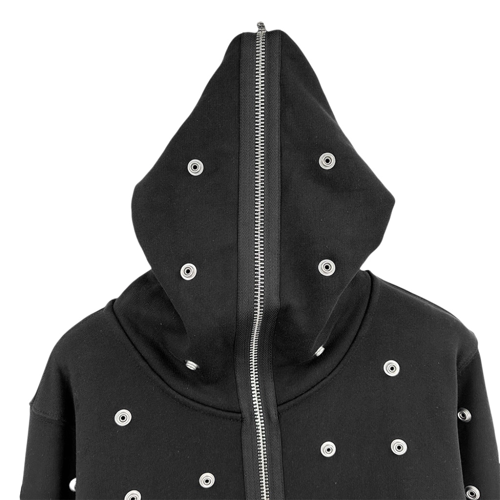Rick Owens DRKSHDW Stud-detailing Zipped Hoodie - PerfectKickZ
