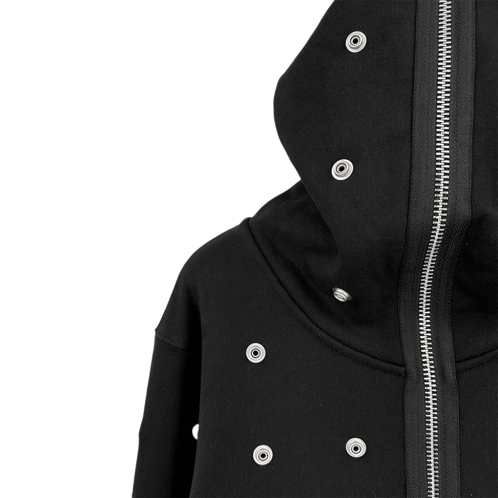 Rick Owens DRKSHDW Stud-detailing Zipped Hoodie - PerfectKickZ
