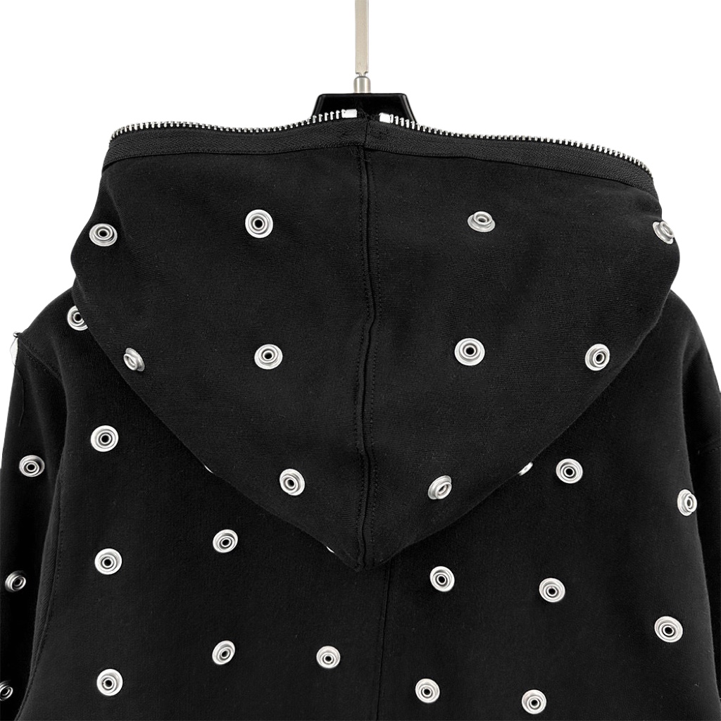 Rick Owens DRKSHDW Stud-detailing Zipped Hoodie - PerfectKickZ