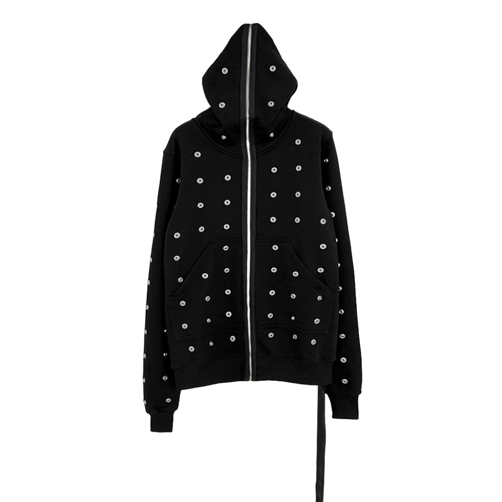 Rick Owens DRKSHDW Stud-detailing Zipped Hoodie - PerfectKickZ
