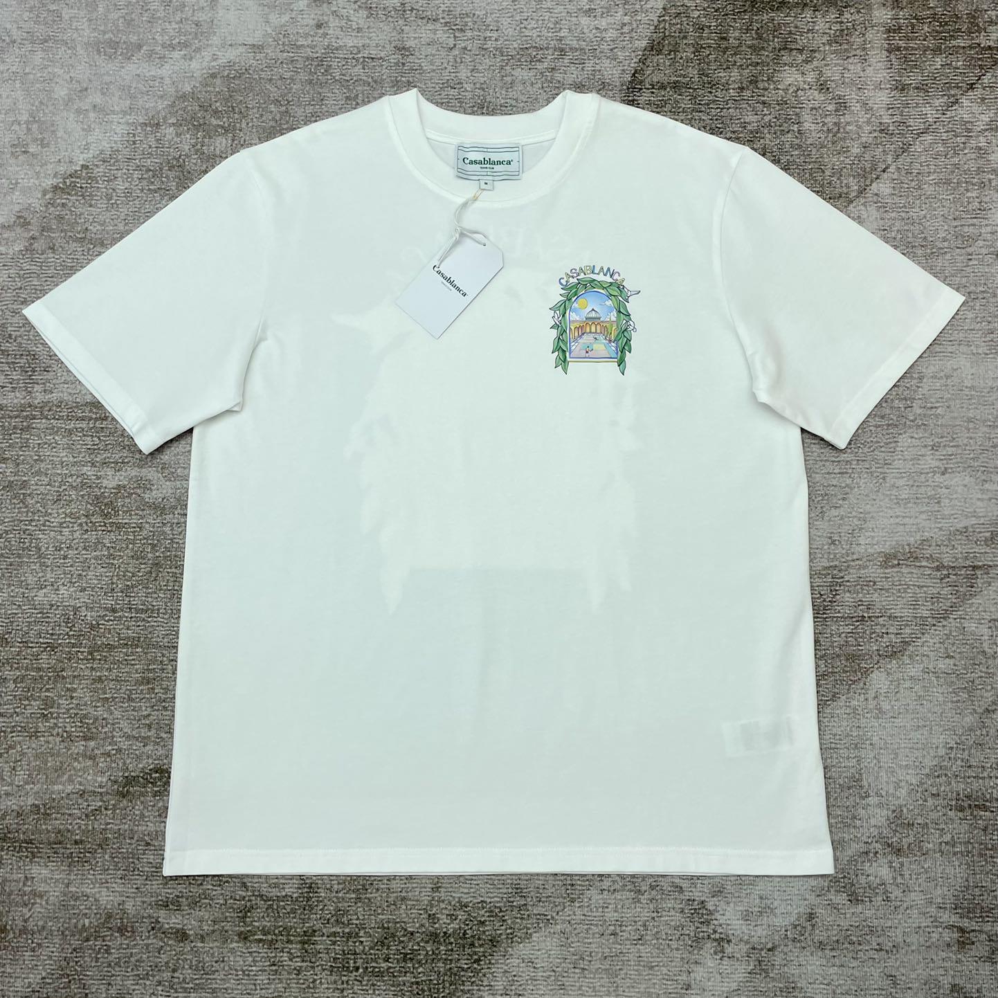 Casablanca White 'Casablanca Avenida' T-Shirt   C889 - PerfectKickZ