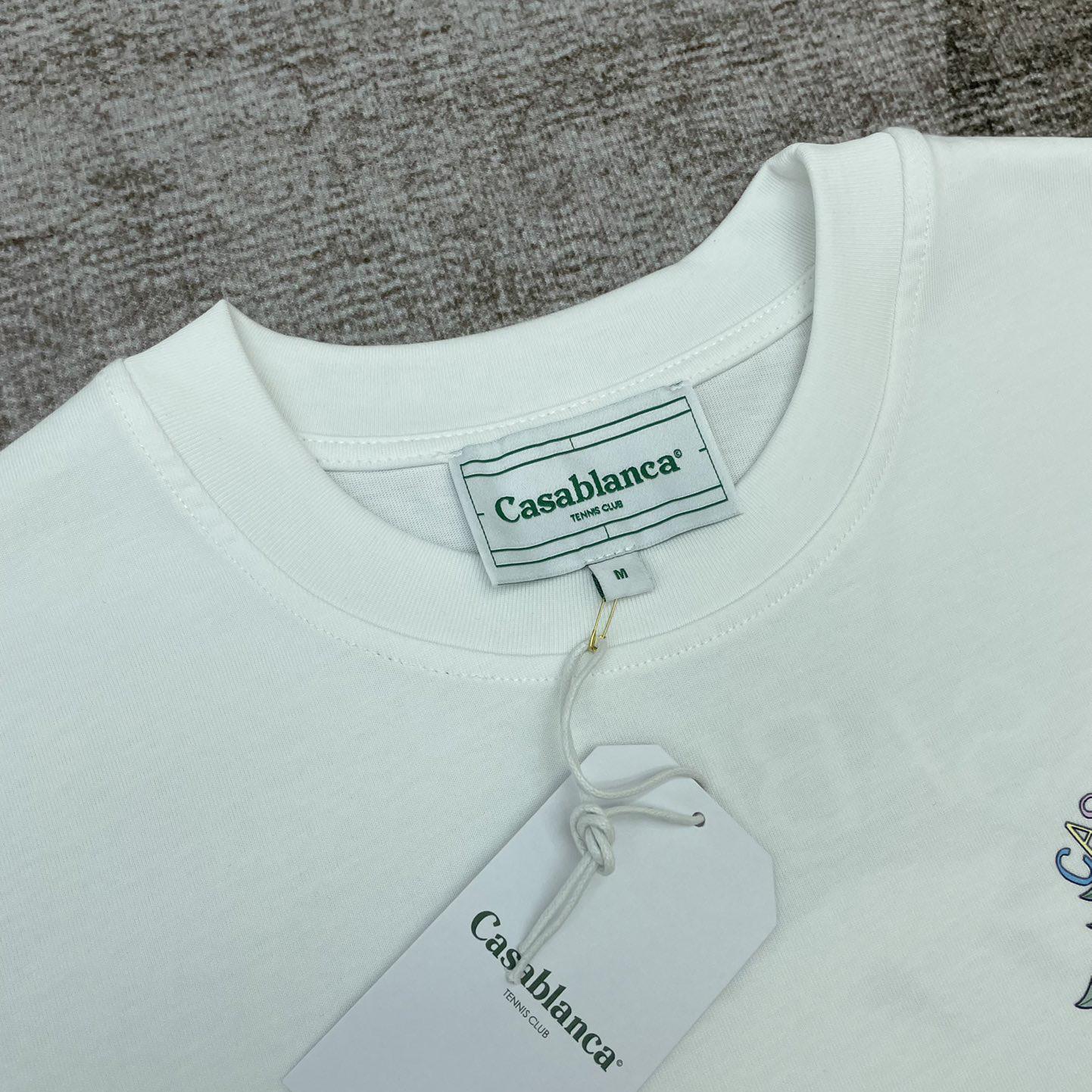 Casablanca White 'Casablanca Avenida' T-Shirt   C889 - PerfectKickZ