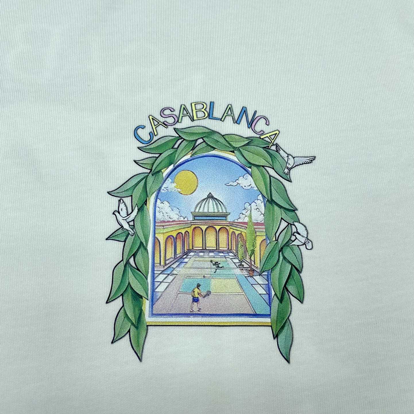 Casablanca White 'Casablanca Avenida' T-Shirt   C889 - PerfectKickZ