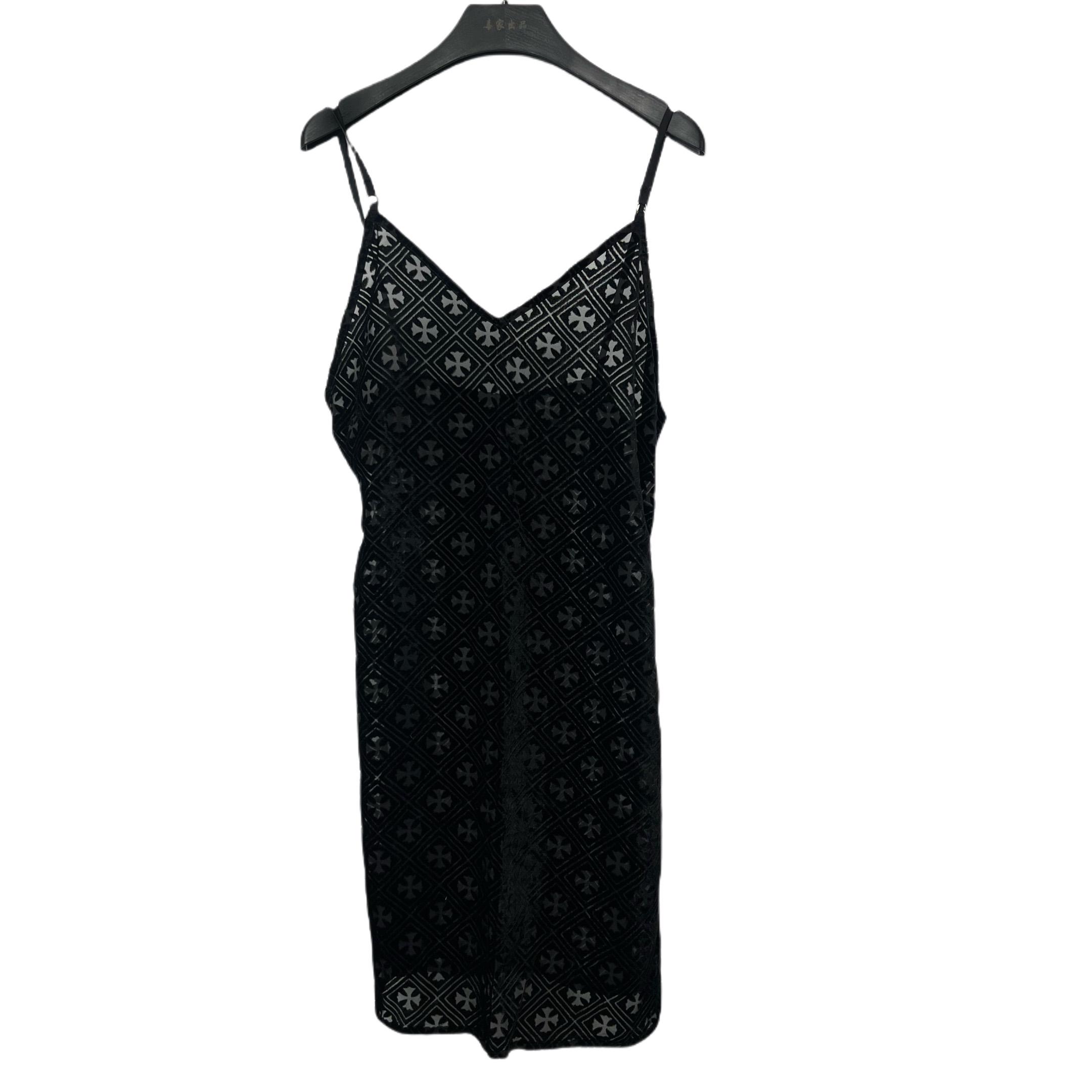 Chrome Hearts Black Velvet Burnout Dress - PerfectKickZ