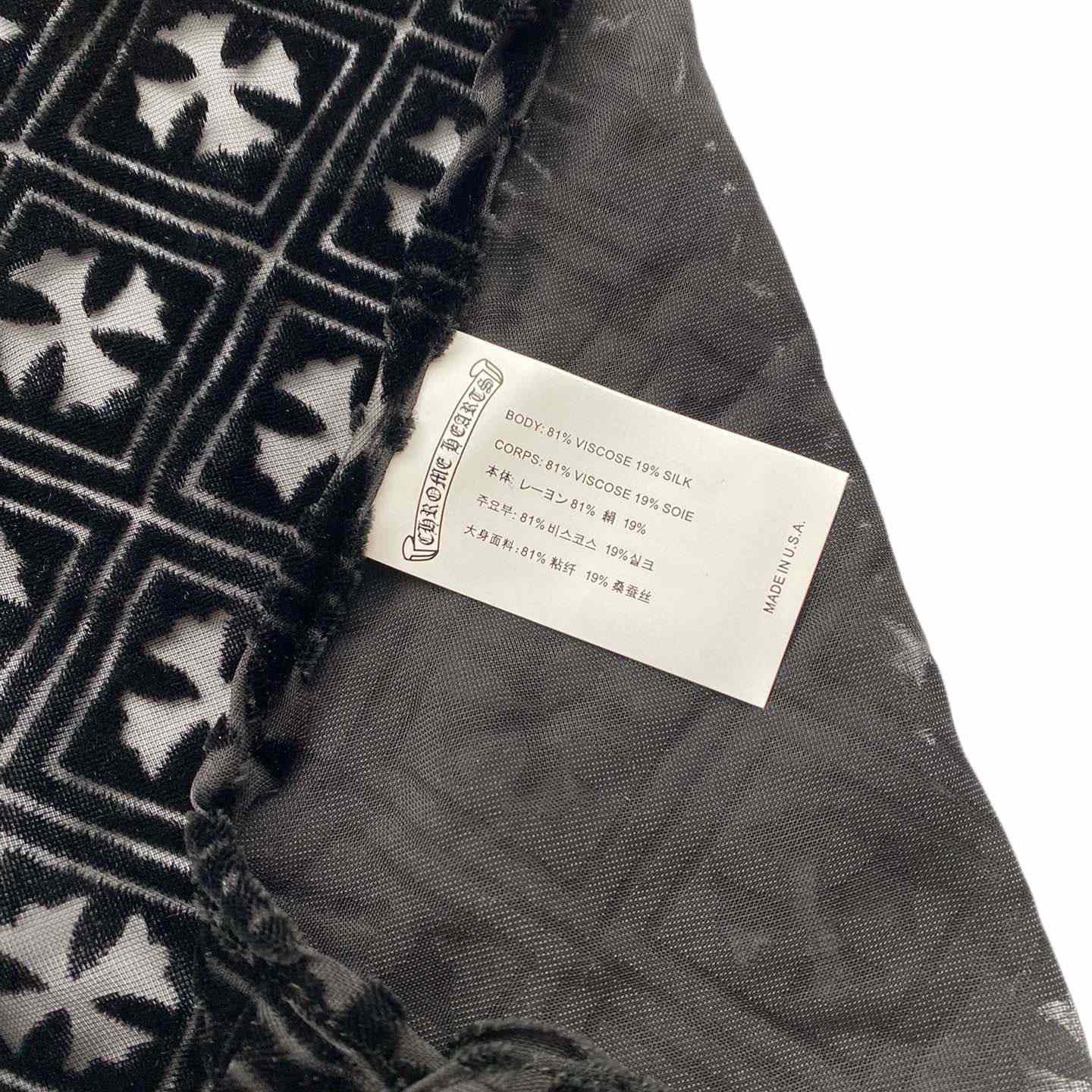 Chrome Hearts Black Velvet Burnout Dress - PerfectKickZ