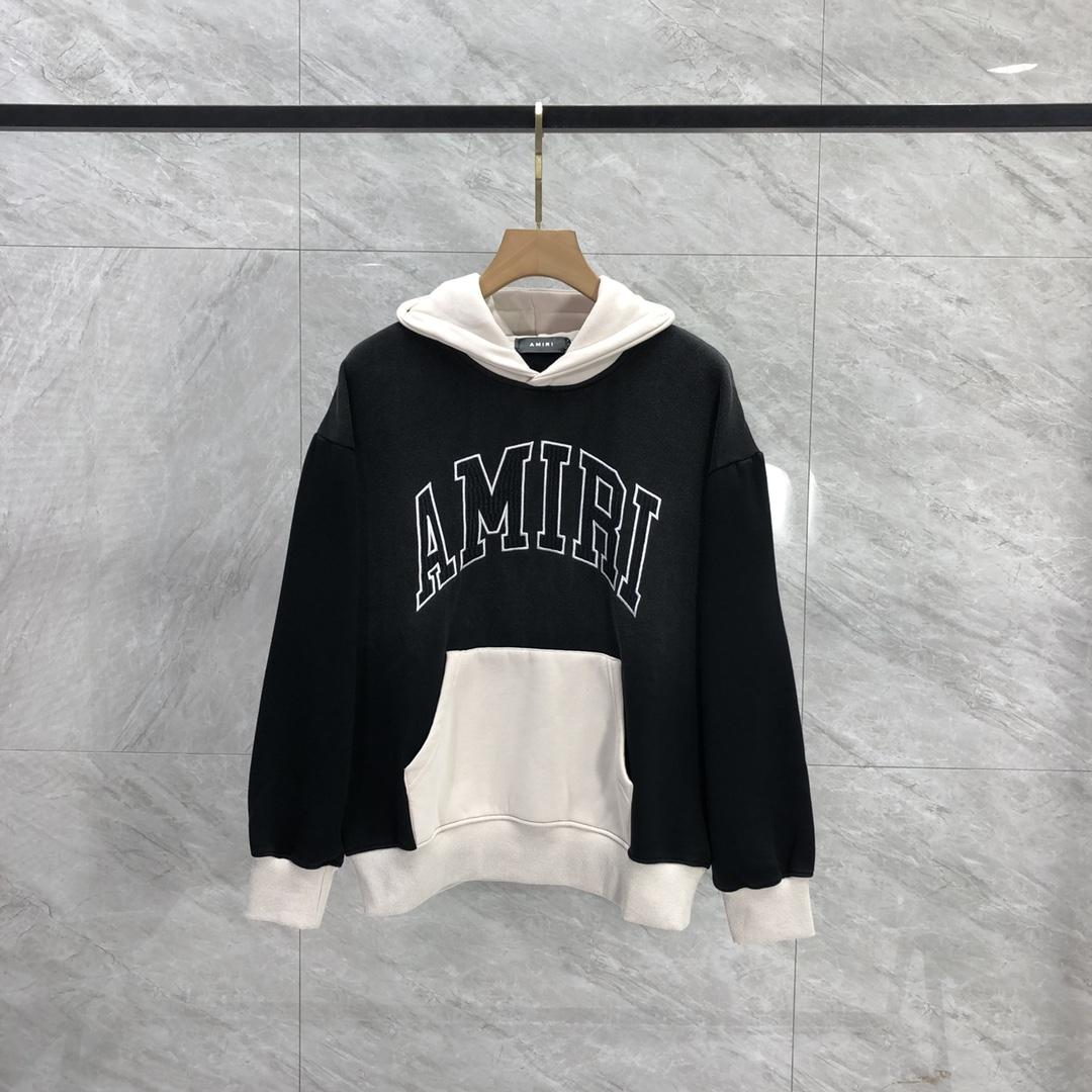 Amiri Black 'Amiri' Vintage Oversized Hoodie - PerfectKickZ