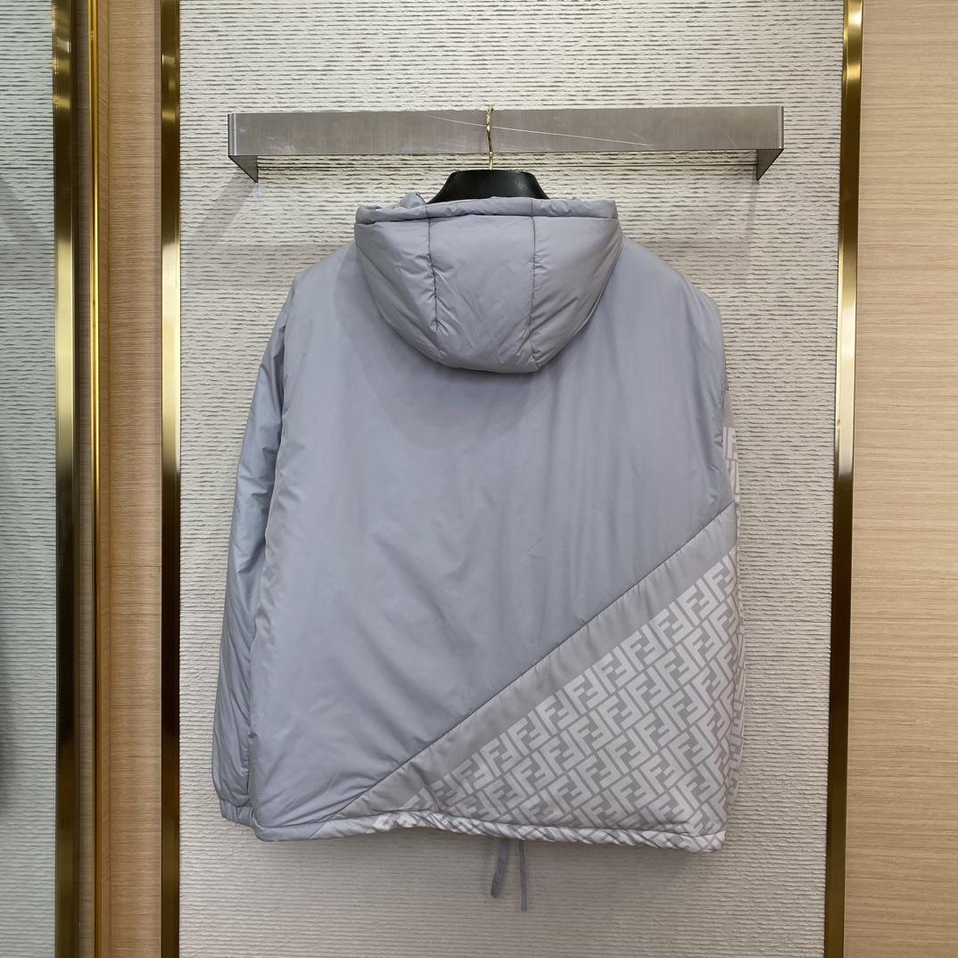 Fendi Windbreaker White Nylon Windbreaker Jacket - PerfectKickZ