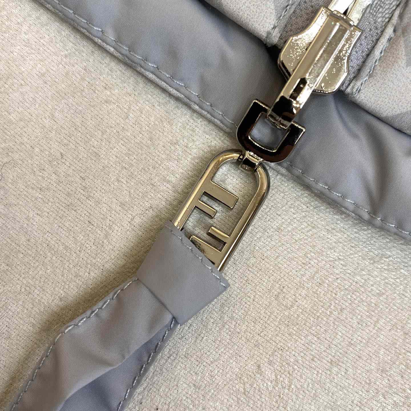 Fendi Windbreaker White Nylon Windbreaker Jacket - PerfectKickZ