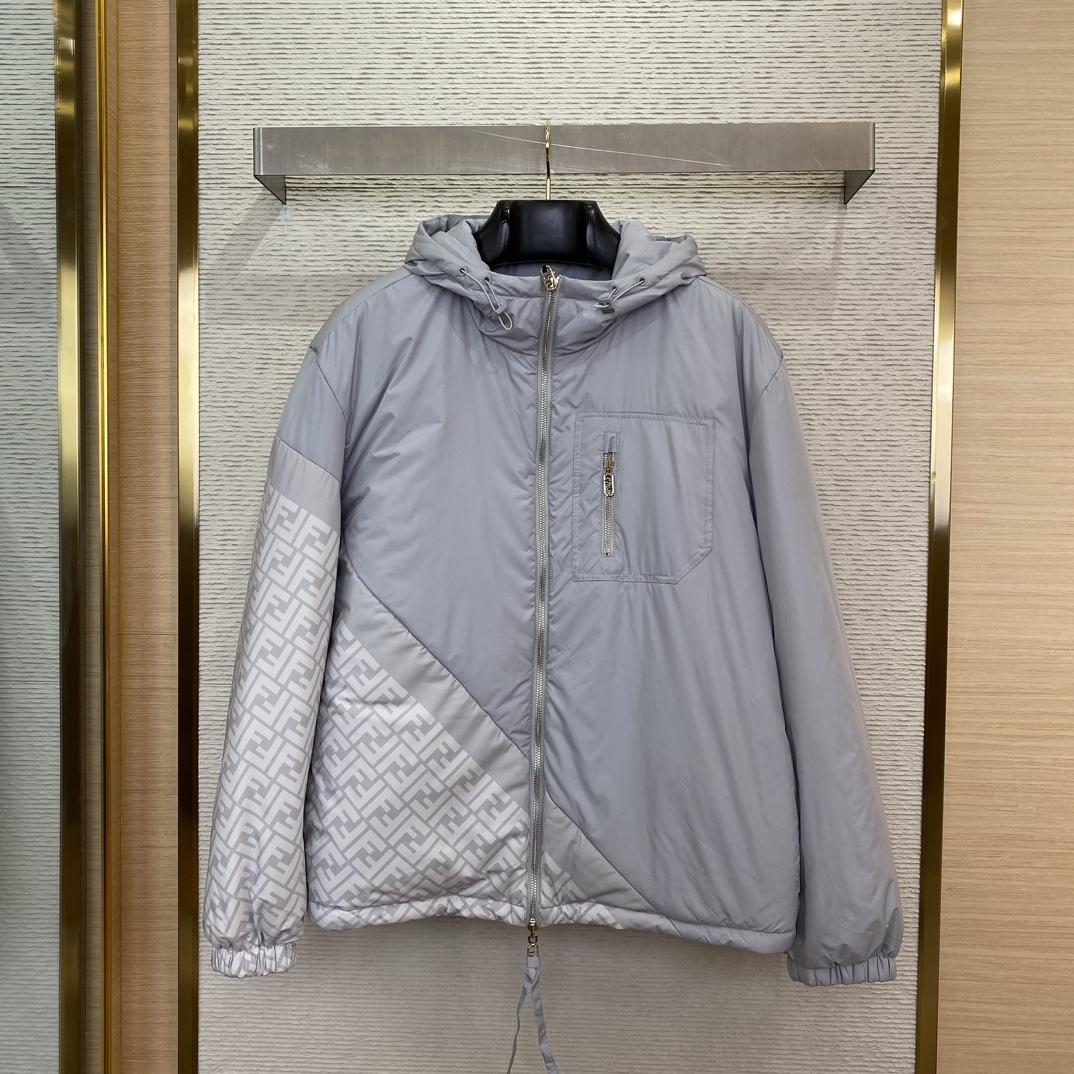 Fendi Windbreaker White Nylon Windbreaker Jacket - PerfectKickZ