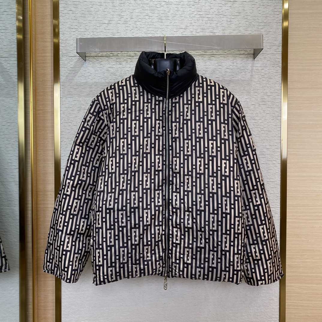 Fendi Logo-patch Reversible Puffer Jacket - PerfectKickZ