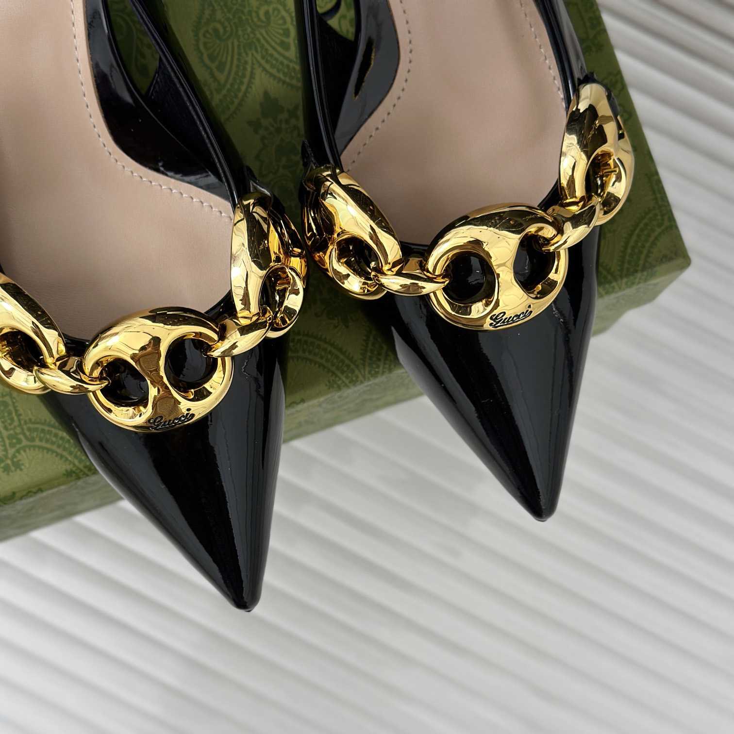 Gucci Women's Slingback With Marina Chain  - 
