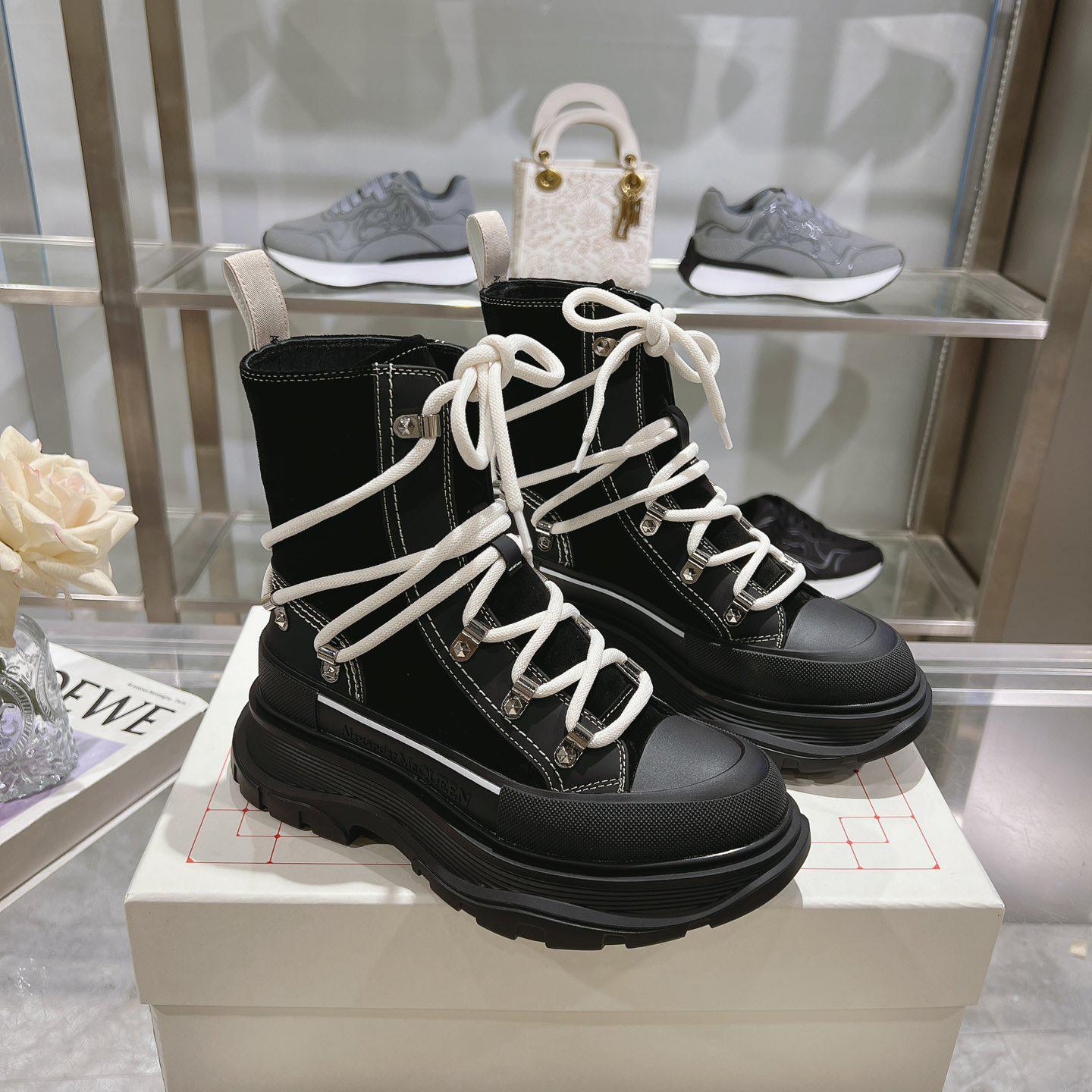 Alexander Mcqueen 50mm lace-up ankle boots - PerfectKickZ