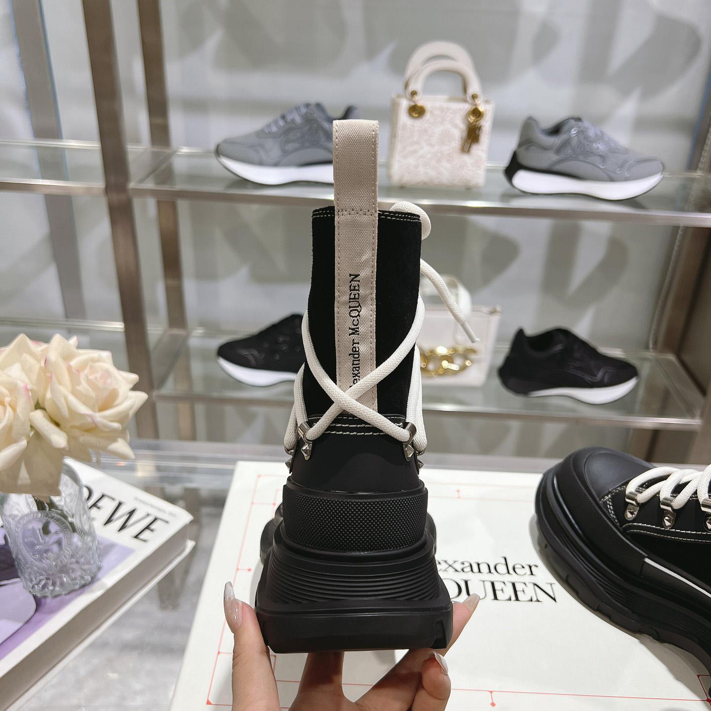 Alexander Mcqueen 50mm lace-up ankle boots - PerfectKickZ