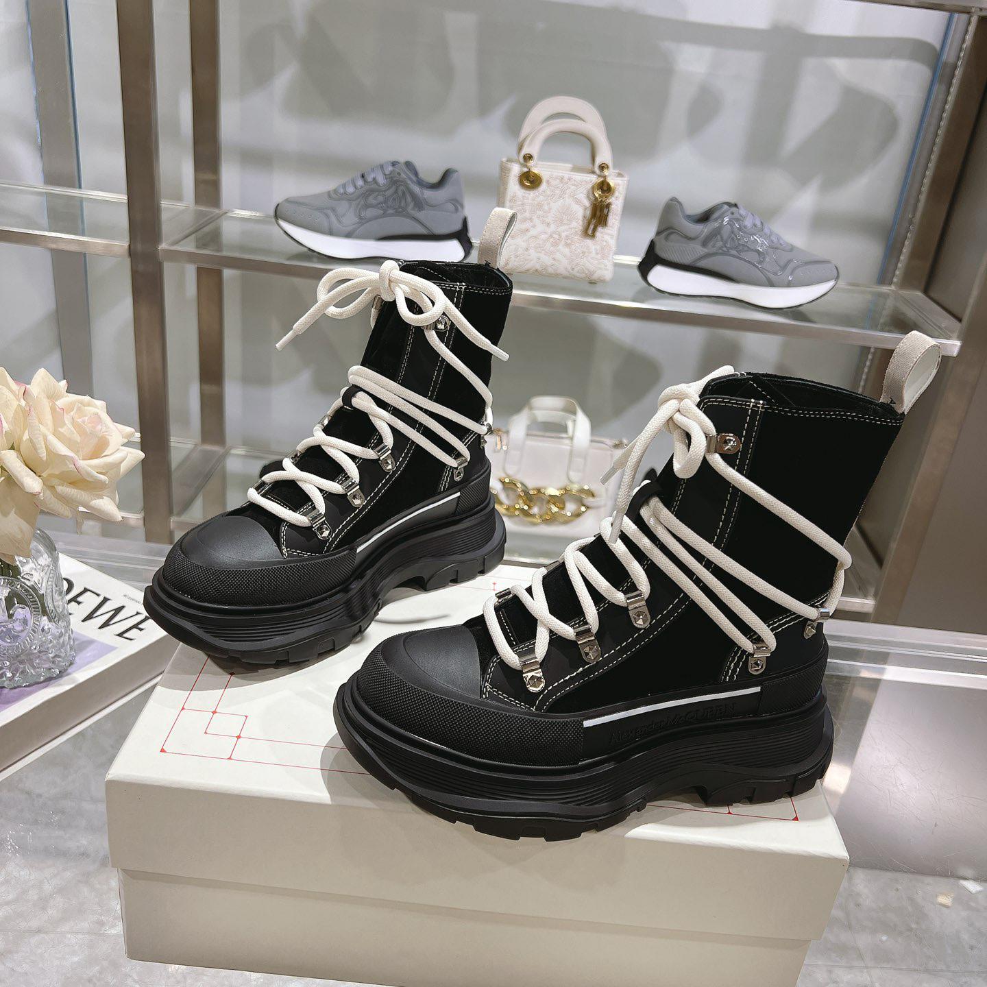 Alexander Mcqueen 50mm lace-up ankle boots - PerfectKickZ