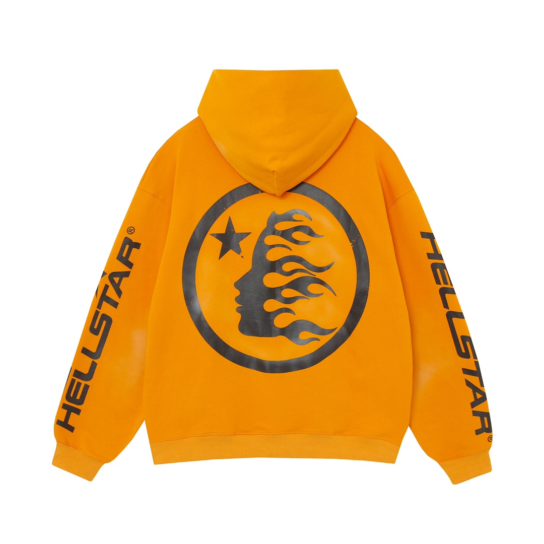Hellstar Fire Orange Dye Hoodie - PerfectKickZ