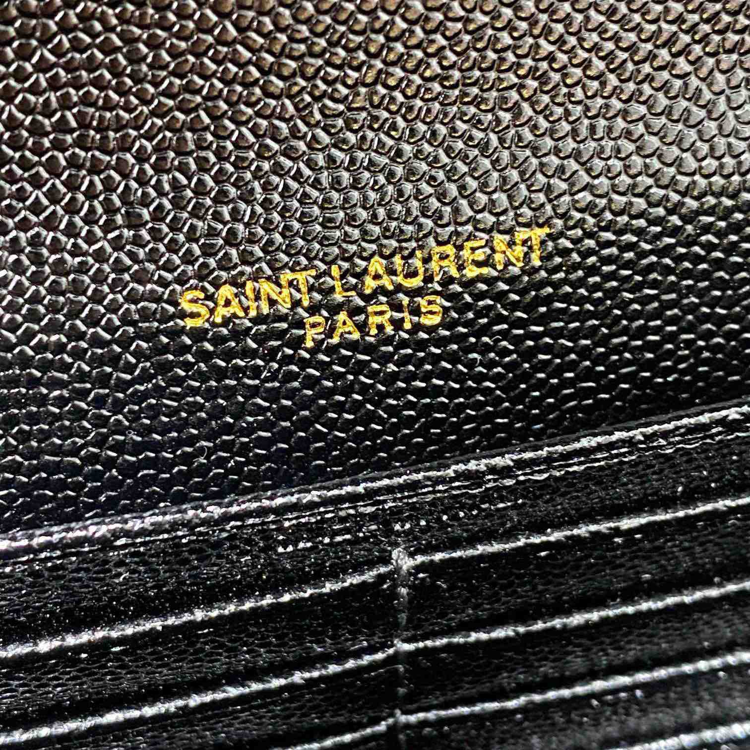 Saint Laurent Cassandre Chain Wallet In Lambskin - 