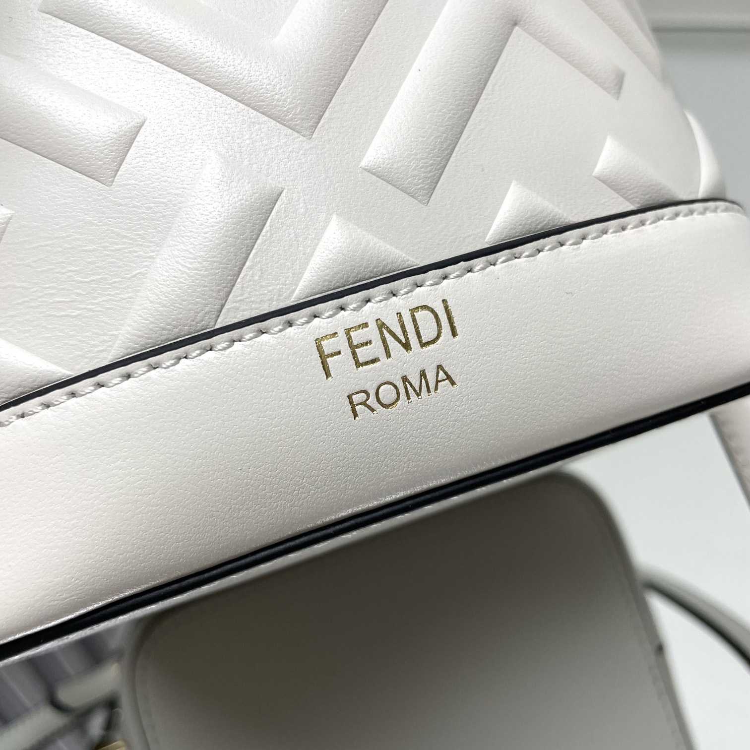 Fendi Mon Tresor White Leather Mini-bag With FF Motif - PerfectKickZ