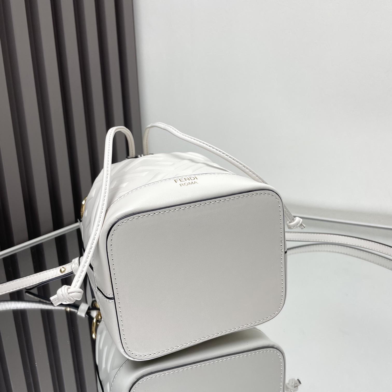 Fendi Mon Tresor White Leather Mini-bag With FF Motif - PerfectKickZ