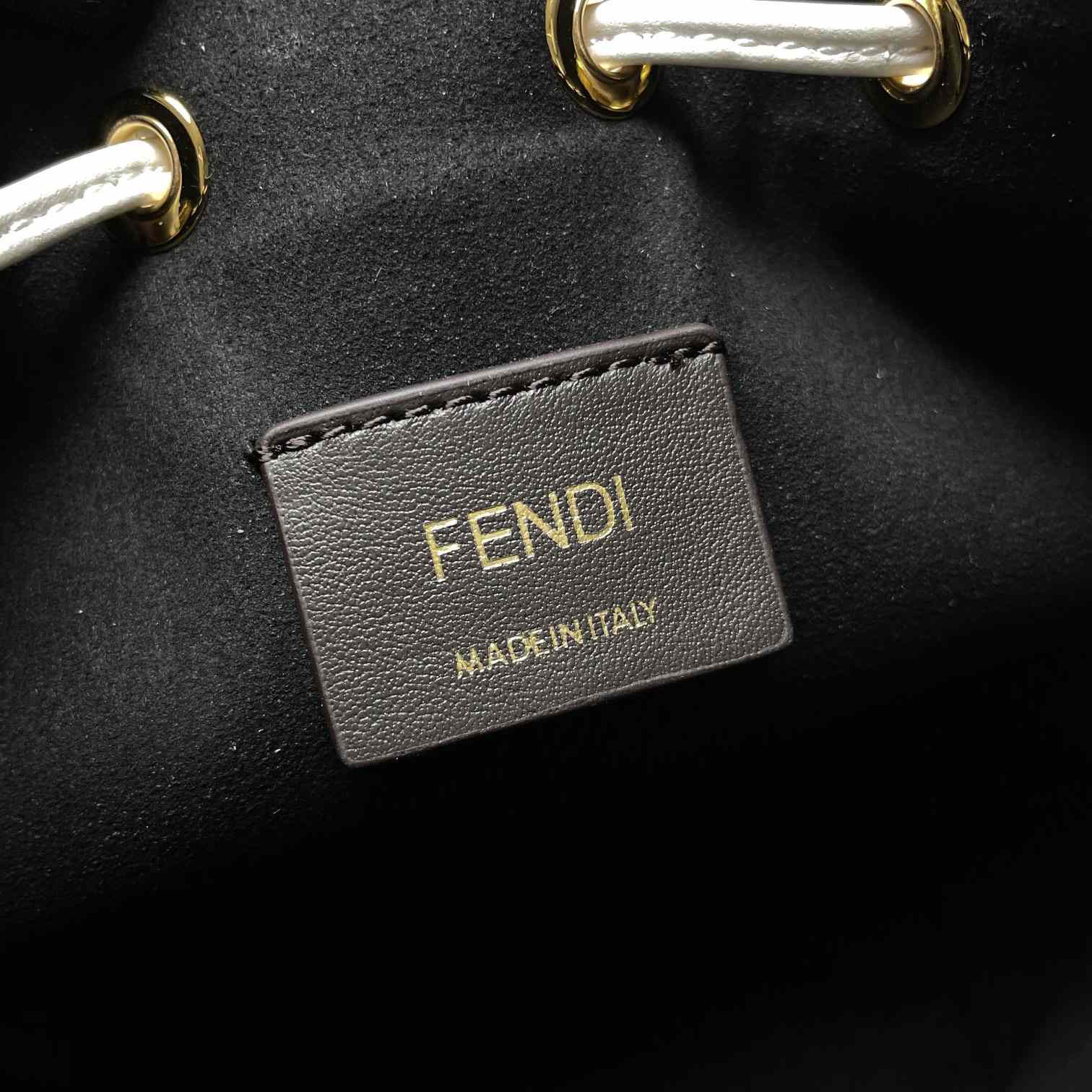 Fendi Mon Tresor White Leather Mini-bag With FF Motif - PerfectKickZ