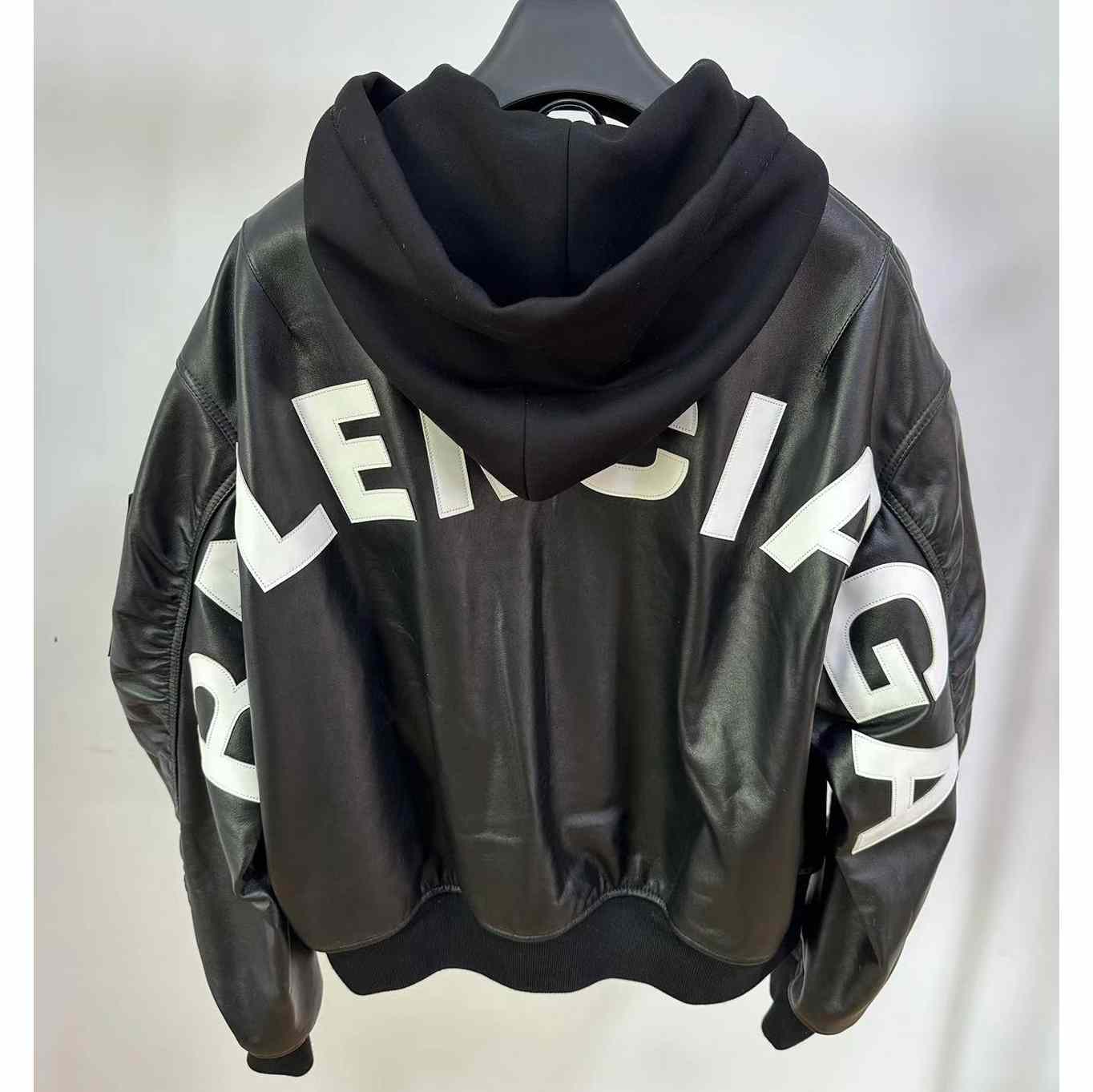 Balenciaga Leather Bomber Jacket - PerfectKickZ