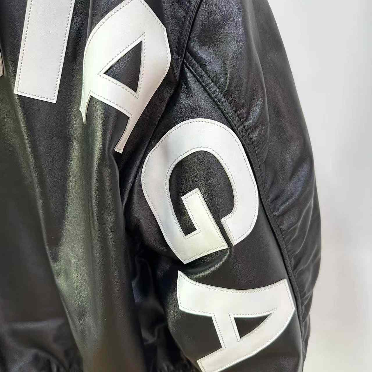 Balenciaga Leather Bomber Jacket - PerfectKickZ