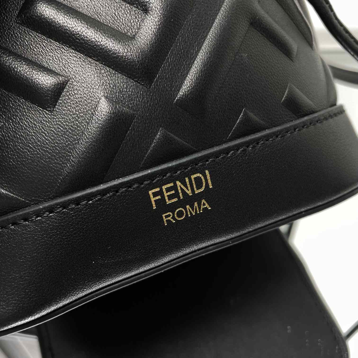 Fendi Mon Tresor Black Leather Mini-bag With FF Motif - 