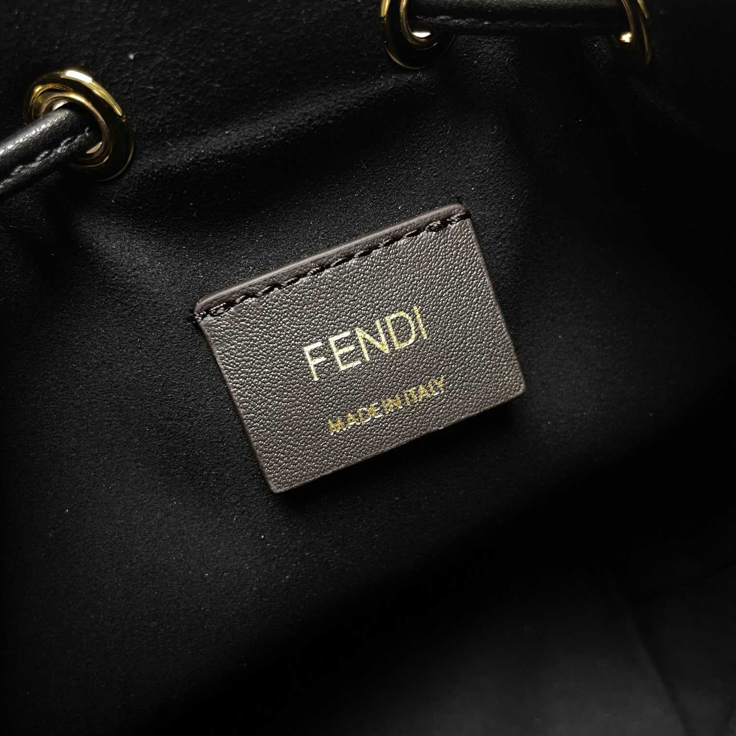 Fendi Mon Tresor Black Leather Mini-bag With FF Motif - 