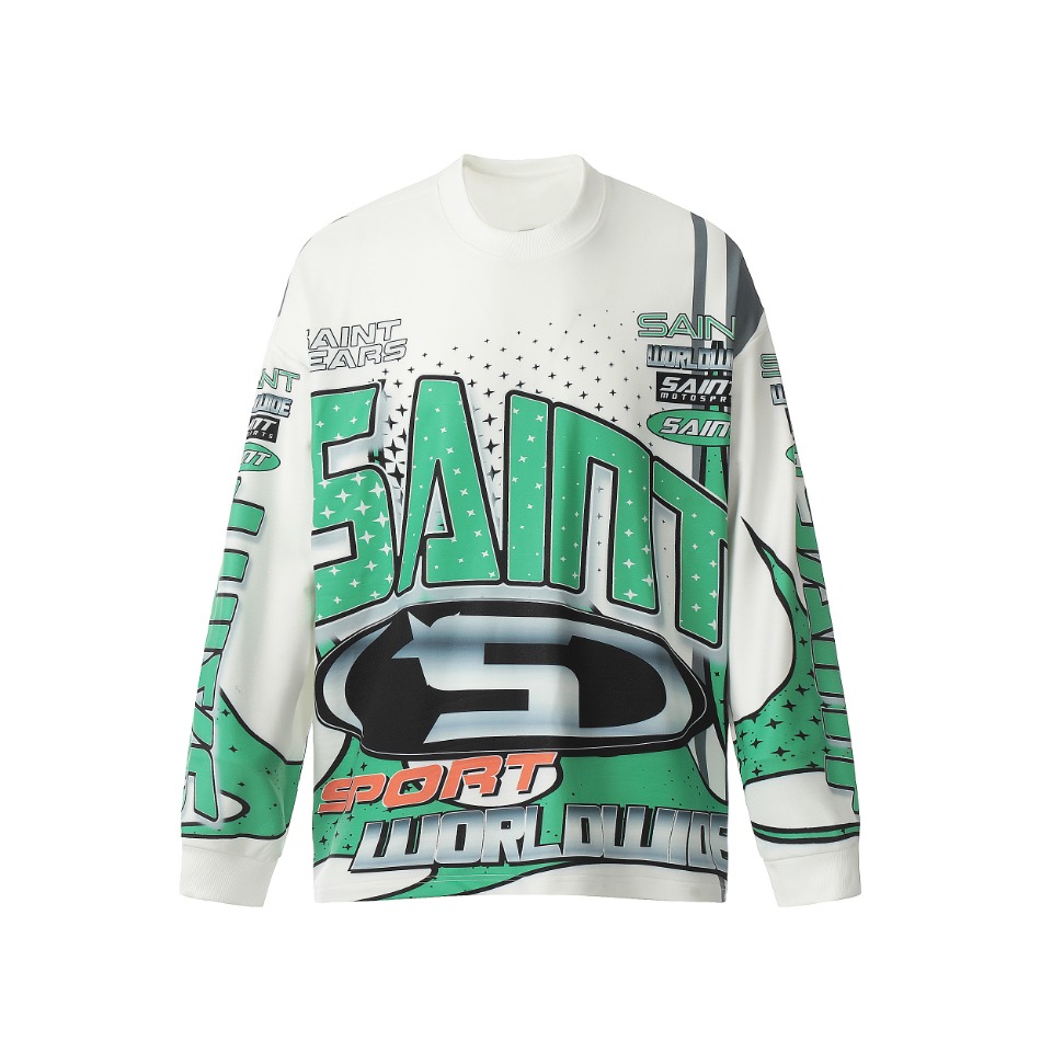 Saint Michael Printed Long Sleeve T-Shirt - PerfectKickZ