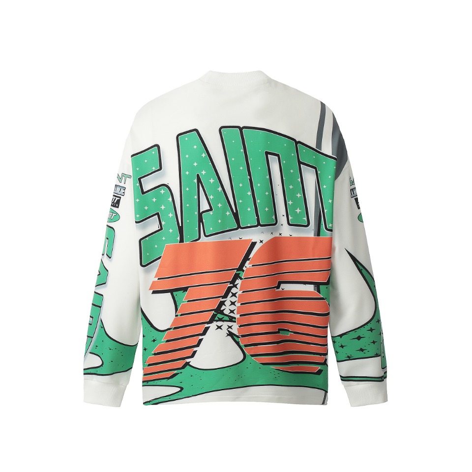 Saint Michael Printed Long Sleeve T-Shirt - PerfectKickZ