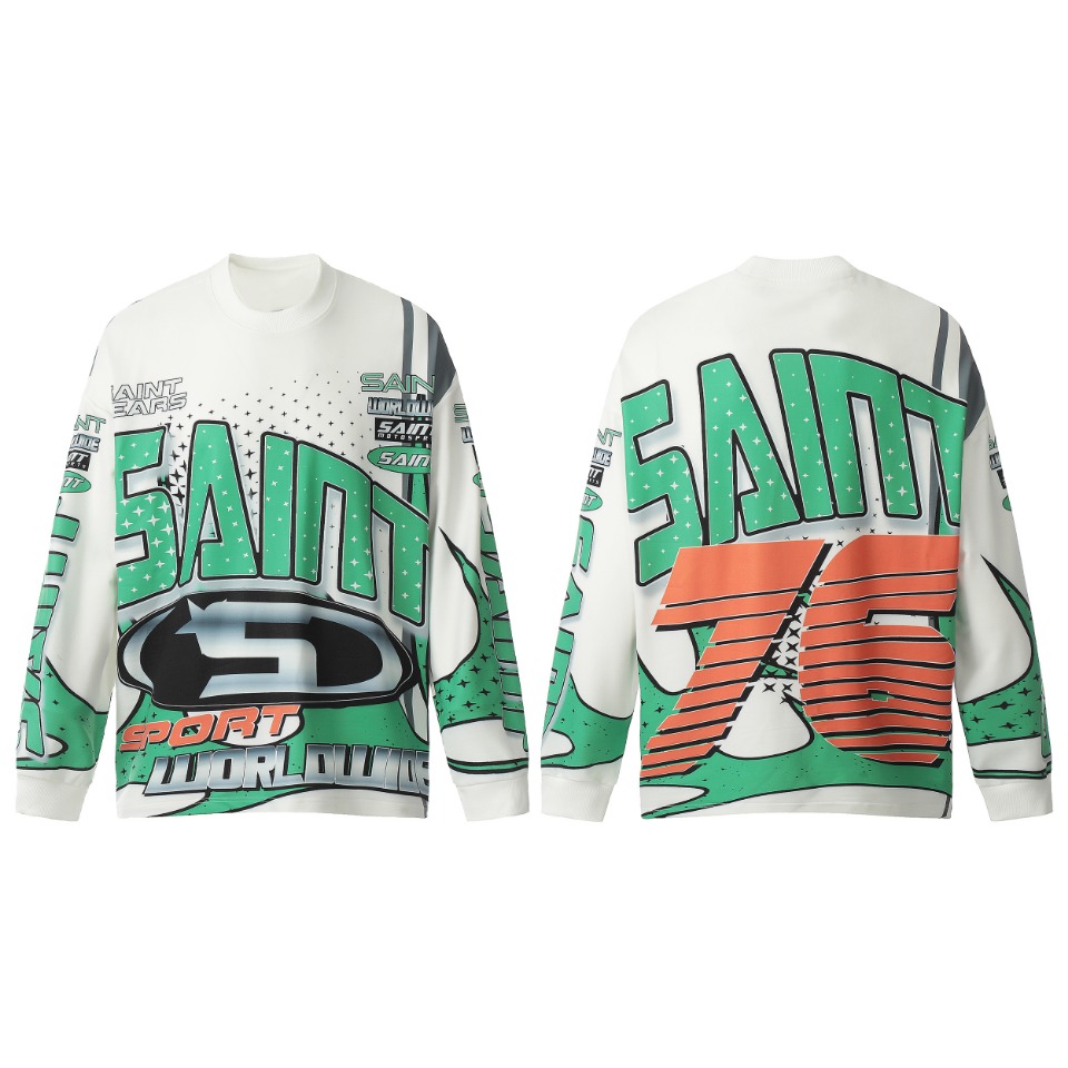 Saint Michael Printed Long Sleeve T-Shirt - PerfectKickZ