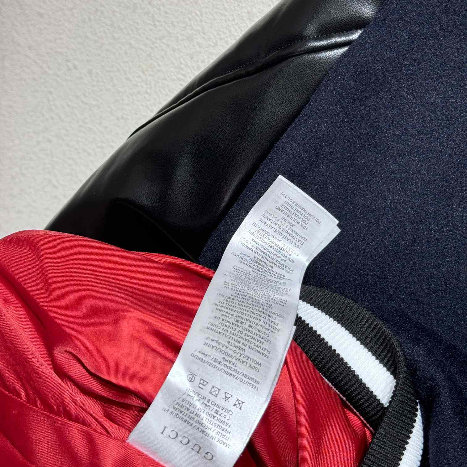 Gucci Wool And Leather Varsity Jacket - PerfectKickZ