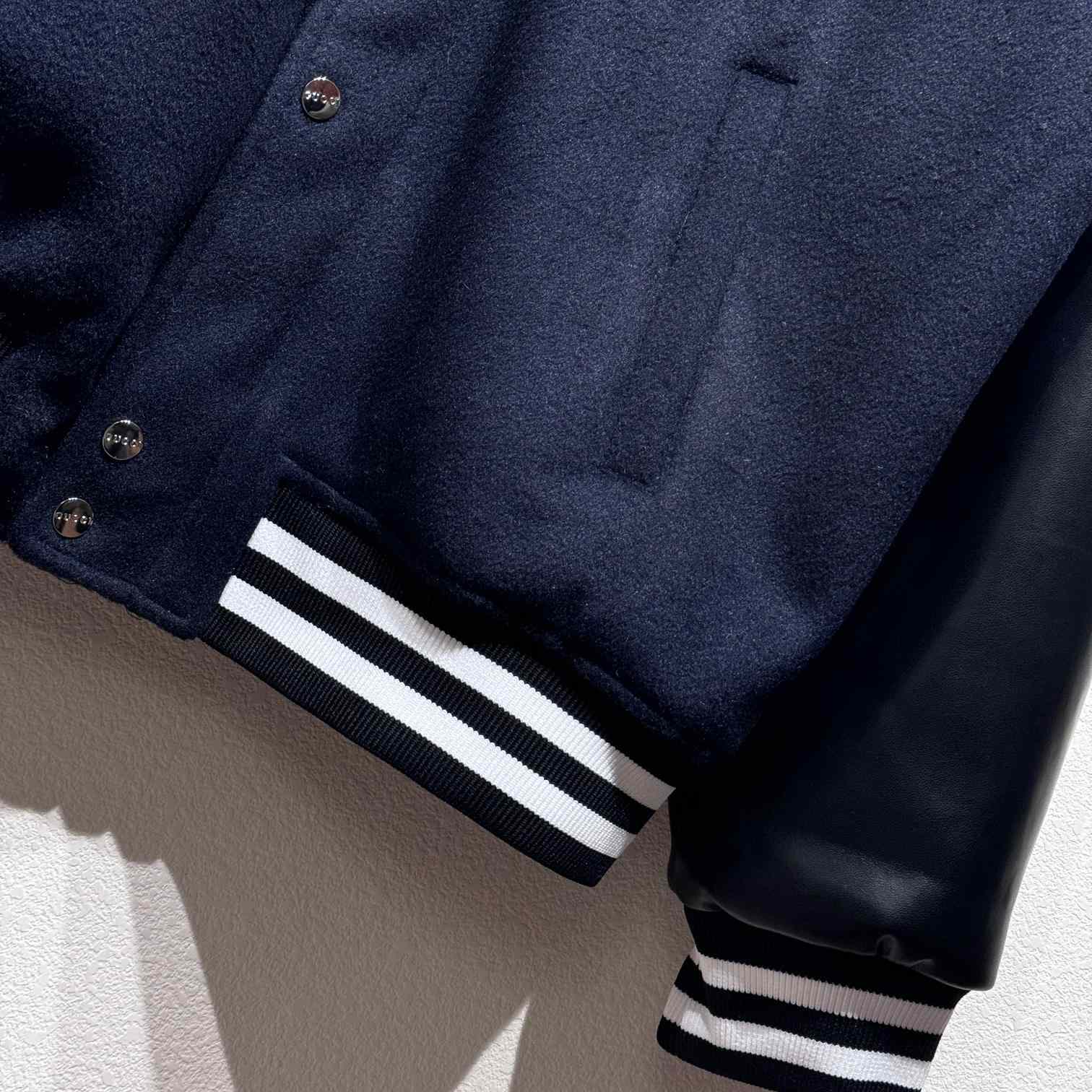 Gucci Wool And Leather Varsity Jacket - PerfectKickZ
