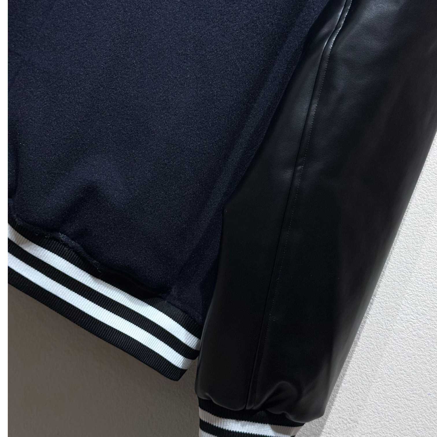 Gucci Wool And Leather Varsity Jacket - PerfectKickZ
