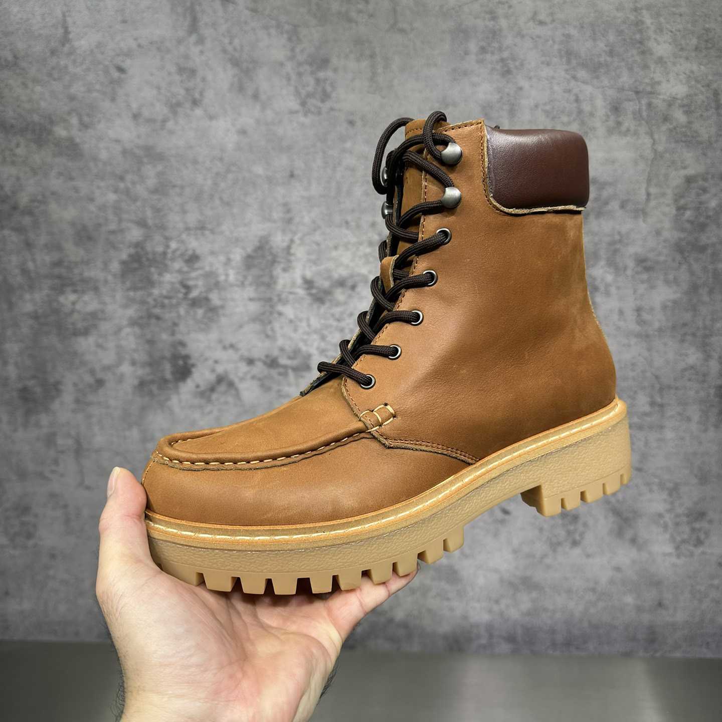Prada Lug-sole Leather Boots - PerfectKickZ