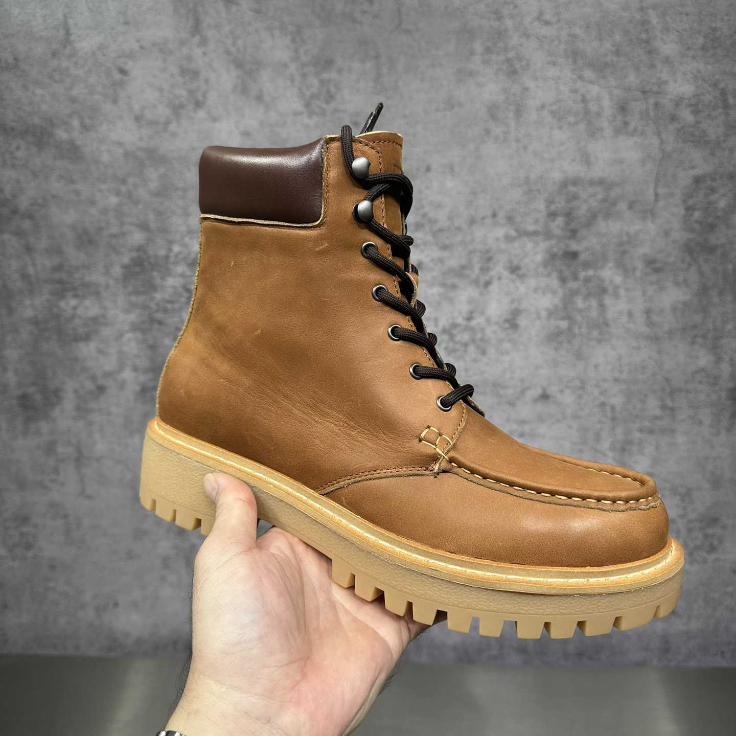 Prada Lug-sole Leather Boots - PerfectKickZ