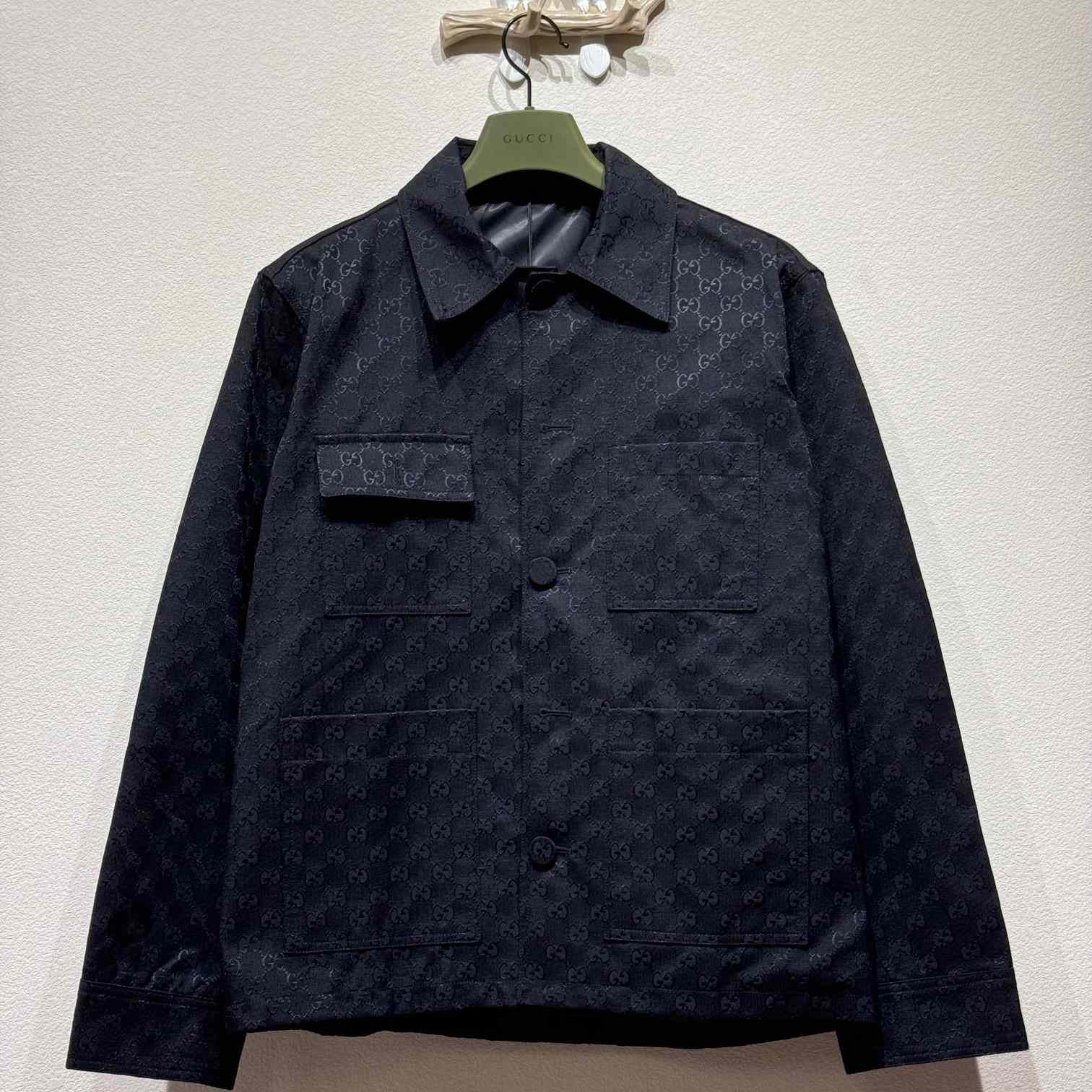 Gucci GG Mixed Cotton Jacket - PerfectKickZ