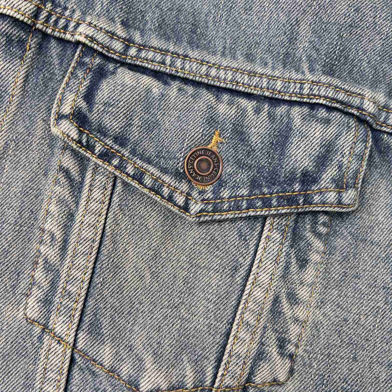 Celine Trucker Jacket In Union Wash Denim - 