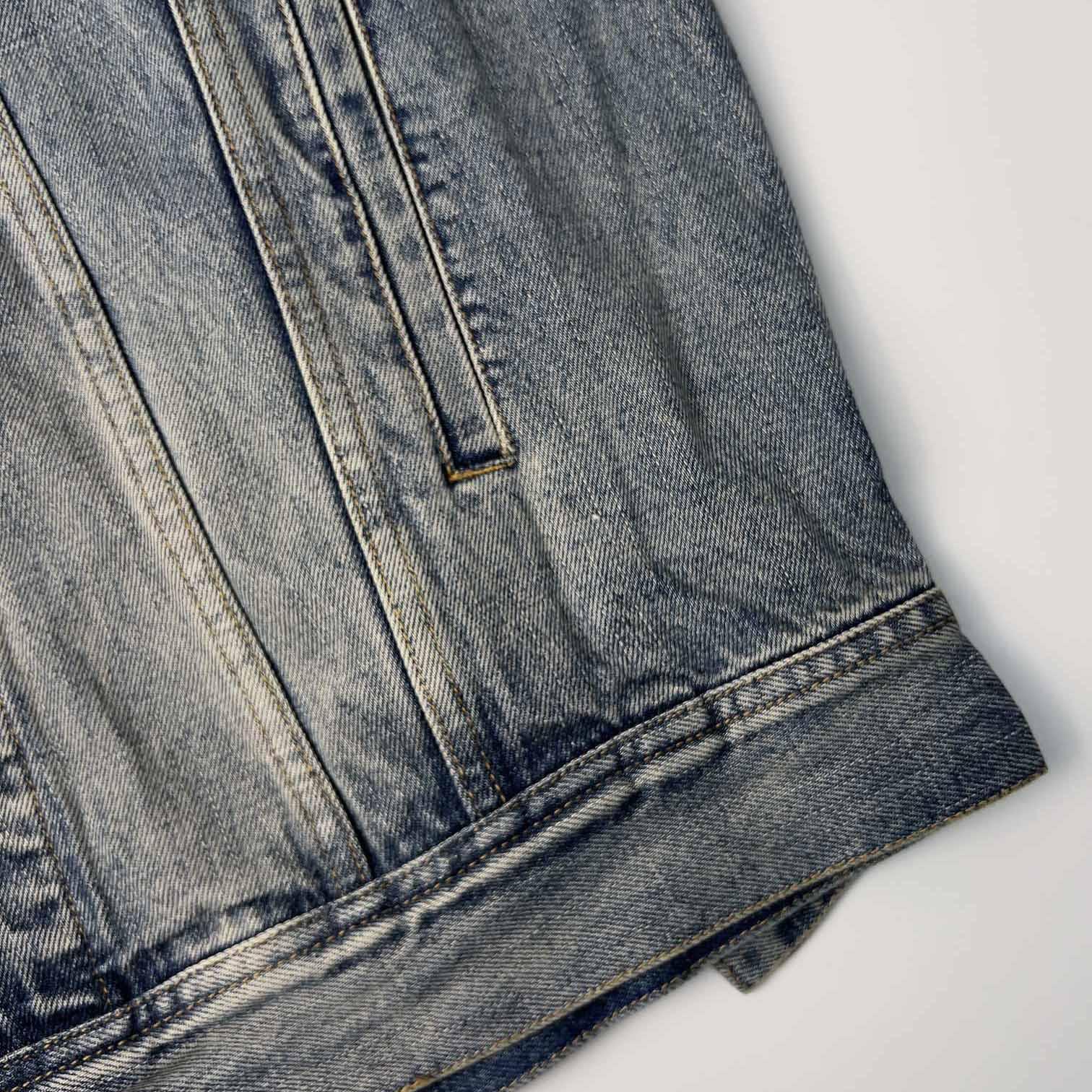 Celine Trucker Jacket In Union Wash Denim - 