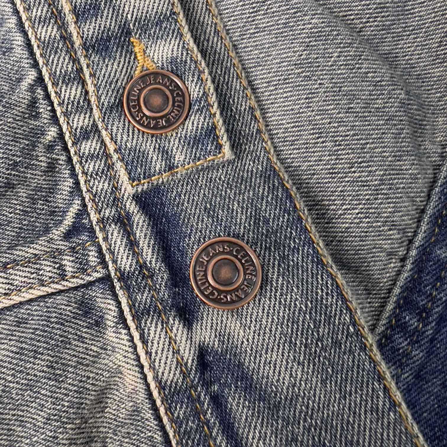 Celine Trucker Jacket In Union Wash Denim - 