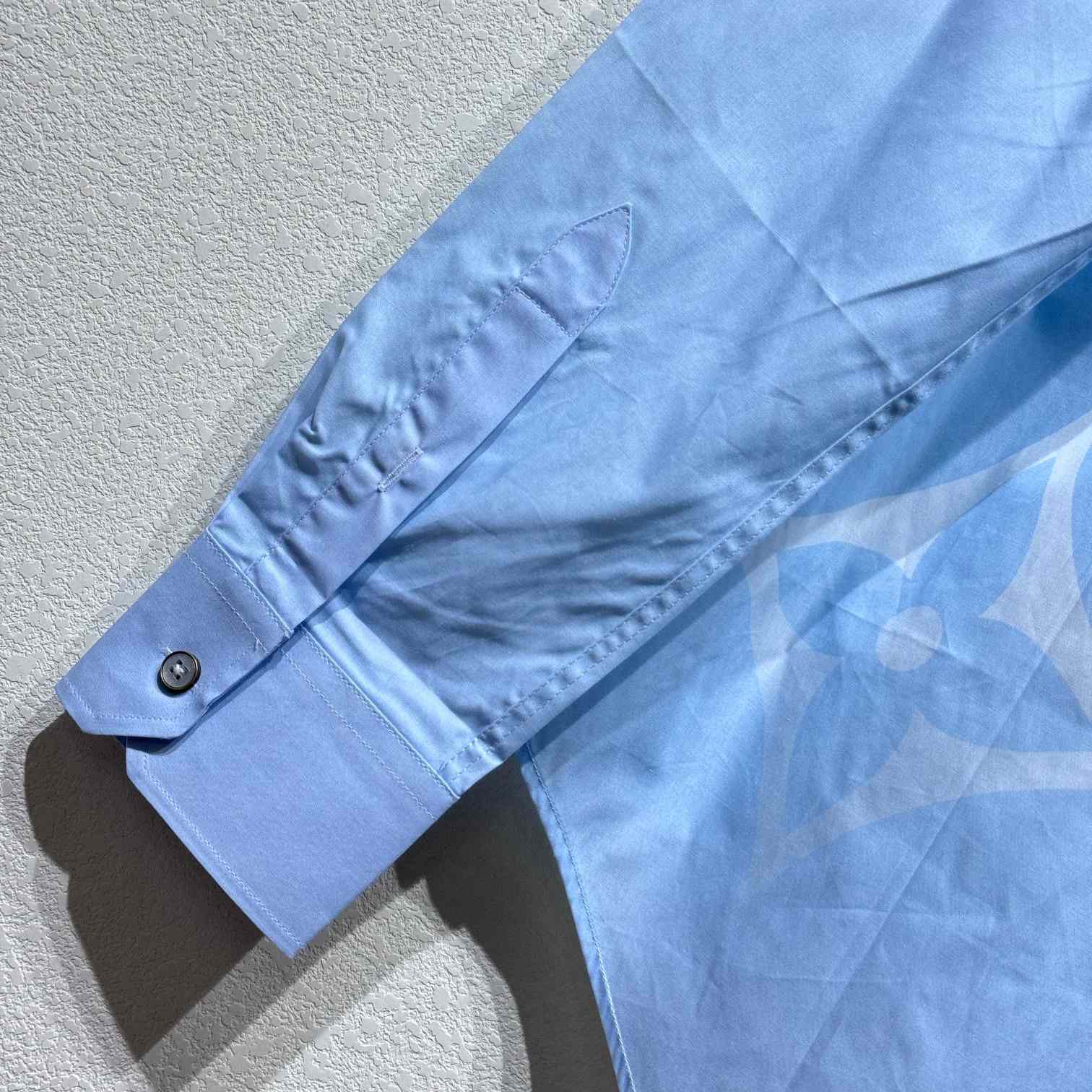 Louis Vuitton Monogram Printed Long Sleeved Cotton Poplin Shirt   1AFXVW - PerfectKickZ