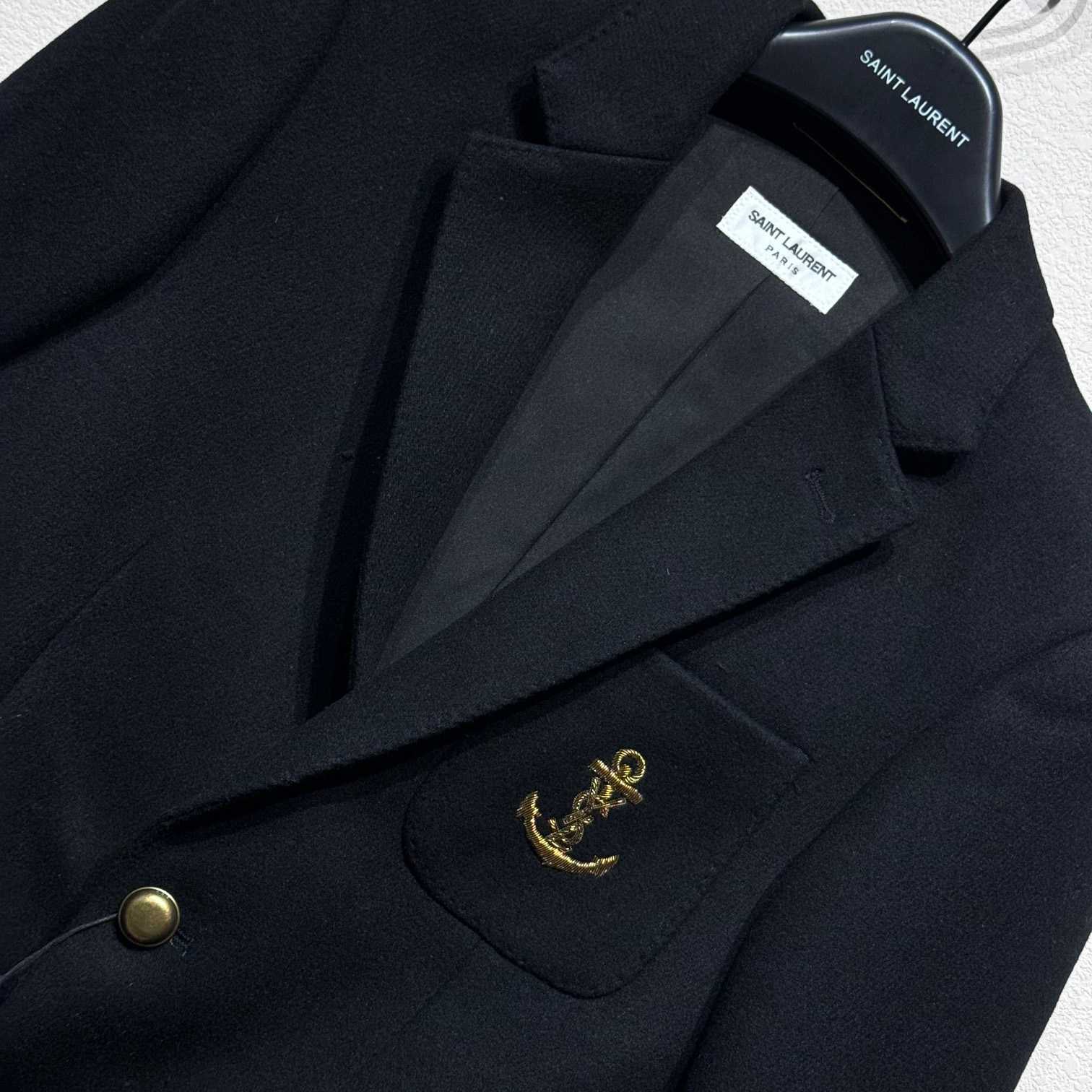 Saint Laurent Anchor Black Blazer Jacket - 
