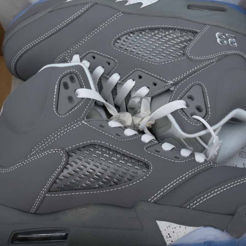 Air Jordan 5 Retro 'Wolf Grey' Sneakers     136027-005  - PerfectKickZ