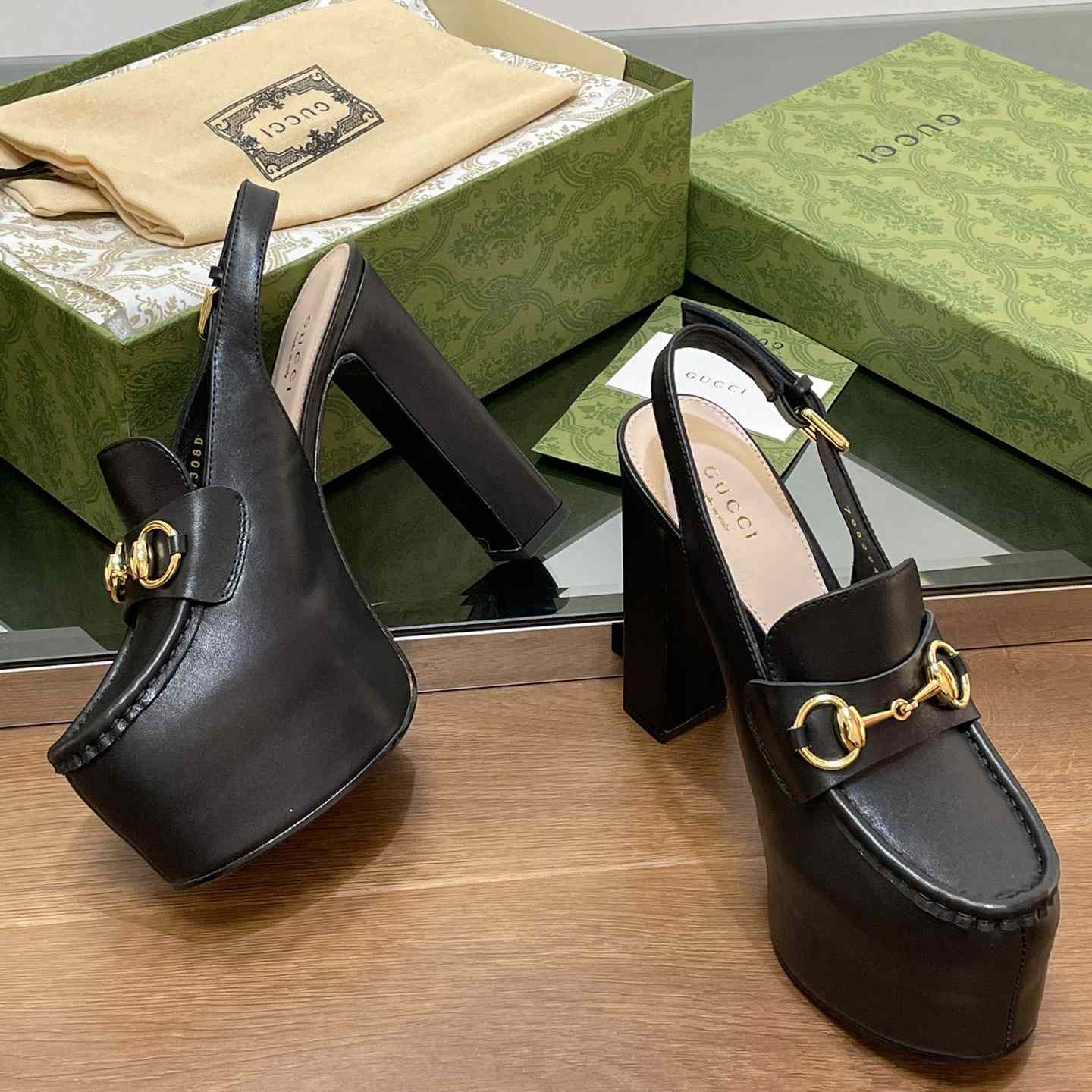 Gucci Women's Horsebit Platform Loafer Slingback - PerfectKickZ