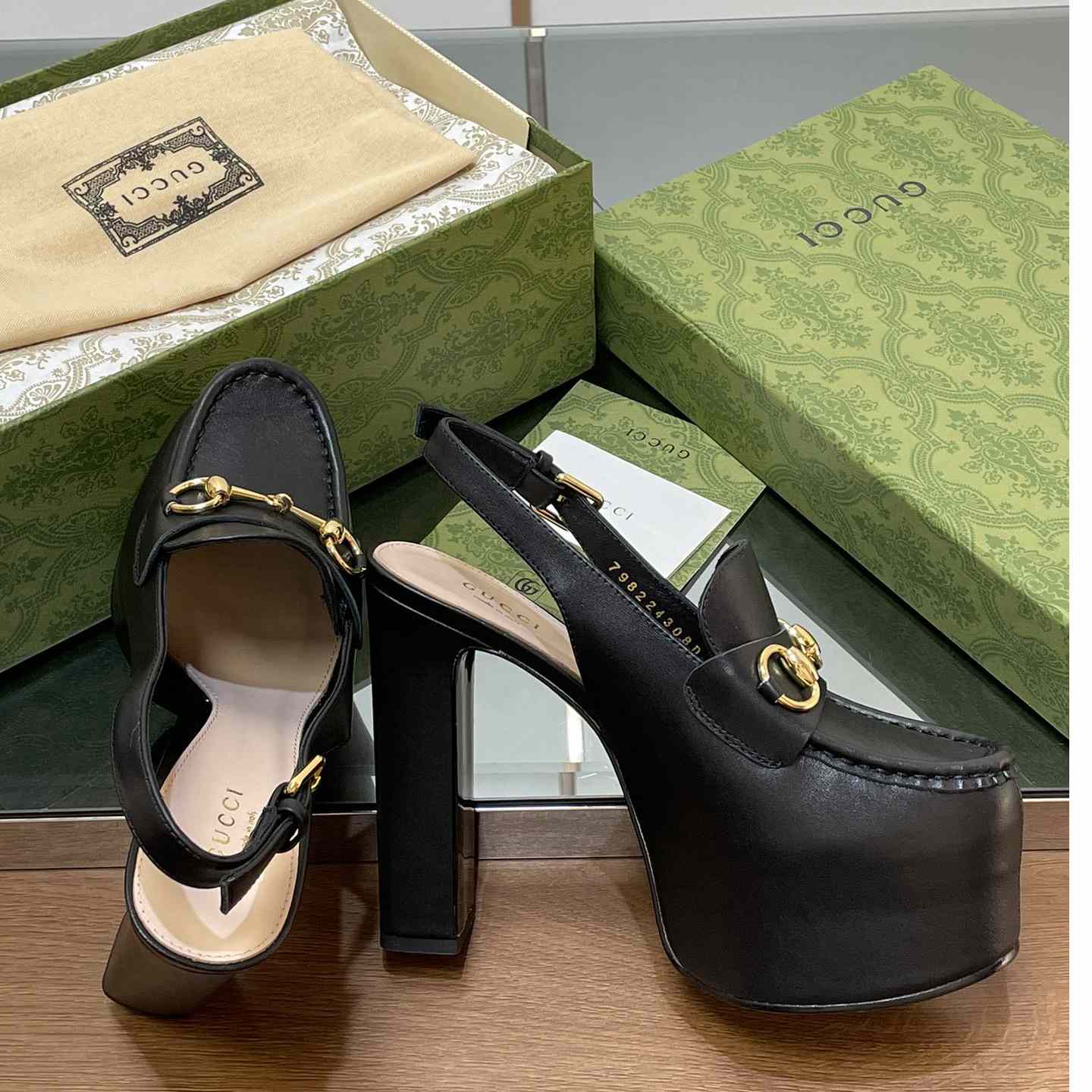 Gucci Women's Horsebit Platform Loafer Slingback - PerfectKickZ