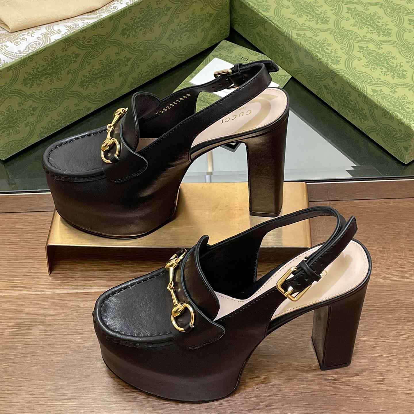 Gucci Women's Horsebit Platform Loafer Slingback - PerfectKickZ