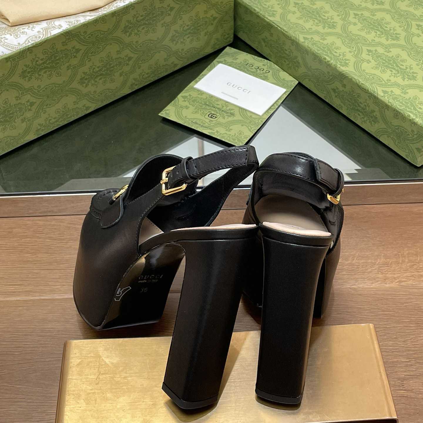 Gucci Women's Horsebit Platform Loafer Slingback - PerfectKickZ