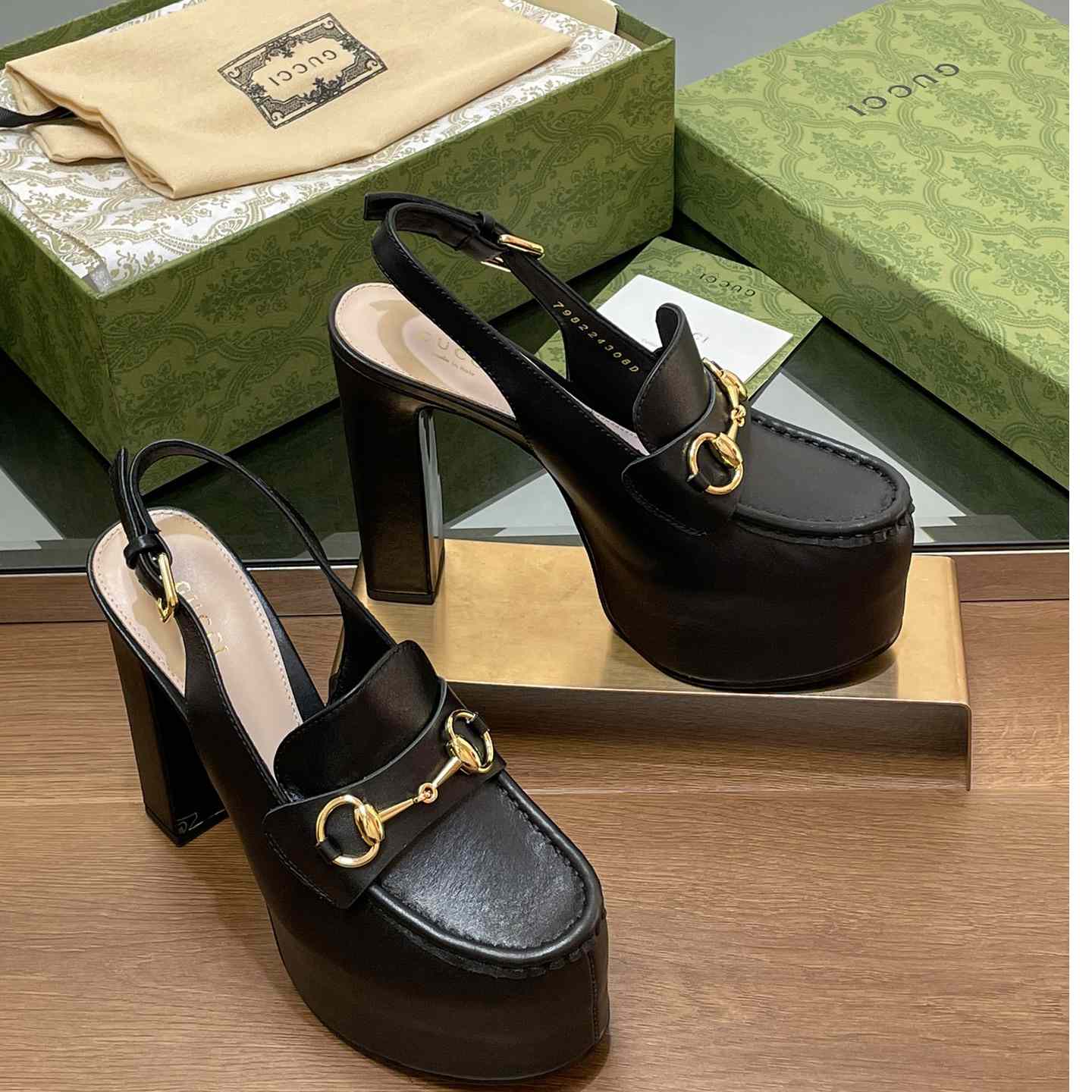 Gucci Women's Horsebit Platform Loafer Slingback - PerfectKickZ