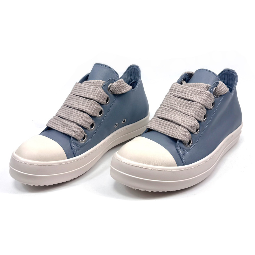 Rick Owens Jumbo-Laced Low-Top Sneakers - PerfectKickZ